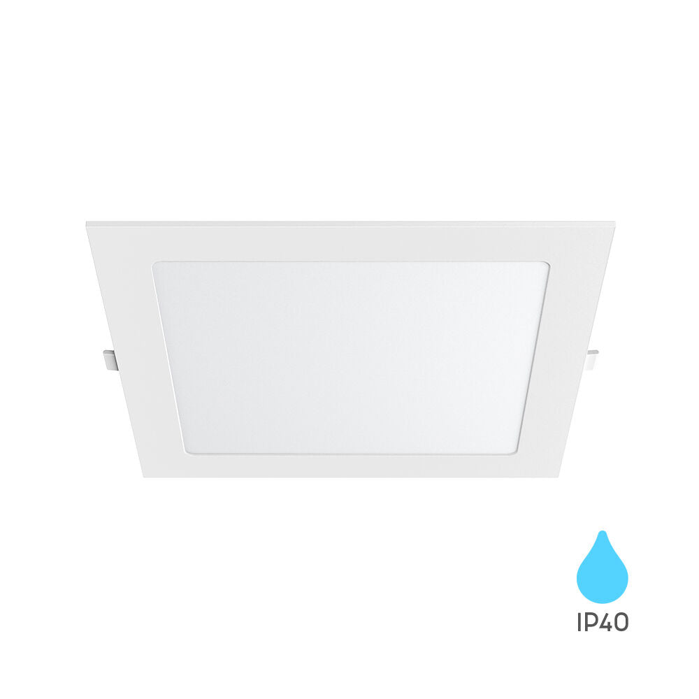 Spot LED 18W Slim Patrat Alb / 225mm / Incastrabil IP40