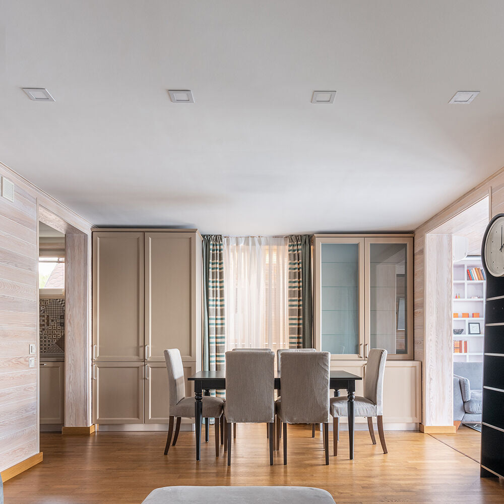 Spot LED 6W Slim Patrat Alb / 128mm / Incastrabil IP40