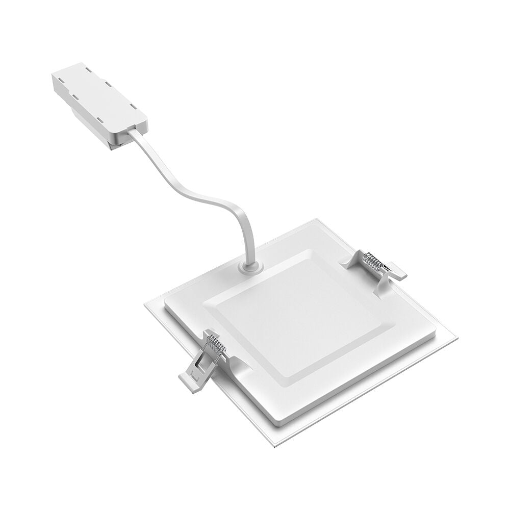 Spot LED 6W CCT Slim Patrat Alb / 128mm / Incastrabil IP40 / 3 Lumini