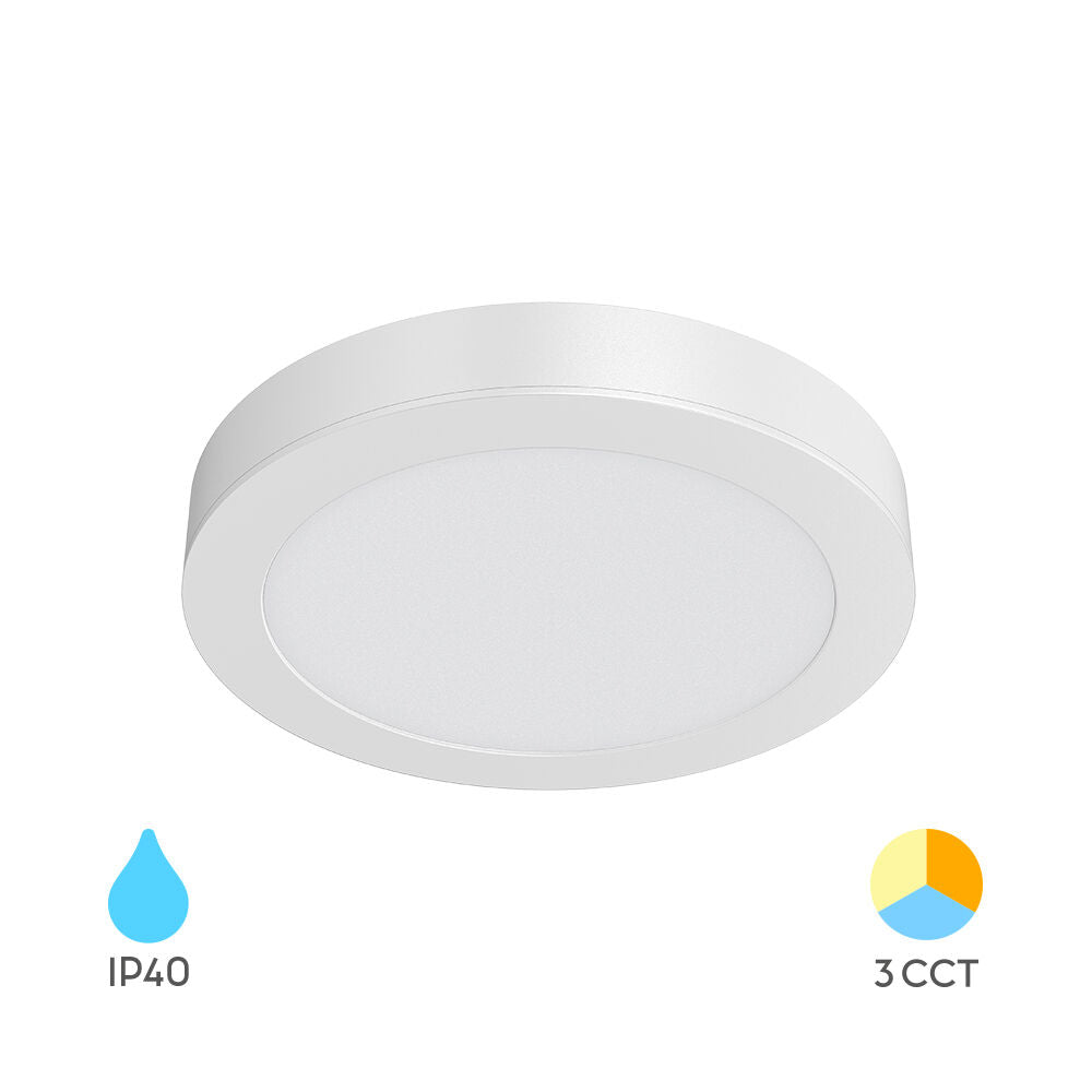Spot LED 12W CCT Rotund Alb / ⌀172mm / Aplicat IP40