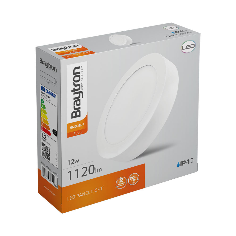 Spot LED 12W Rotund Alb / ⌀172mm / Aplicat IP40