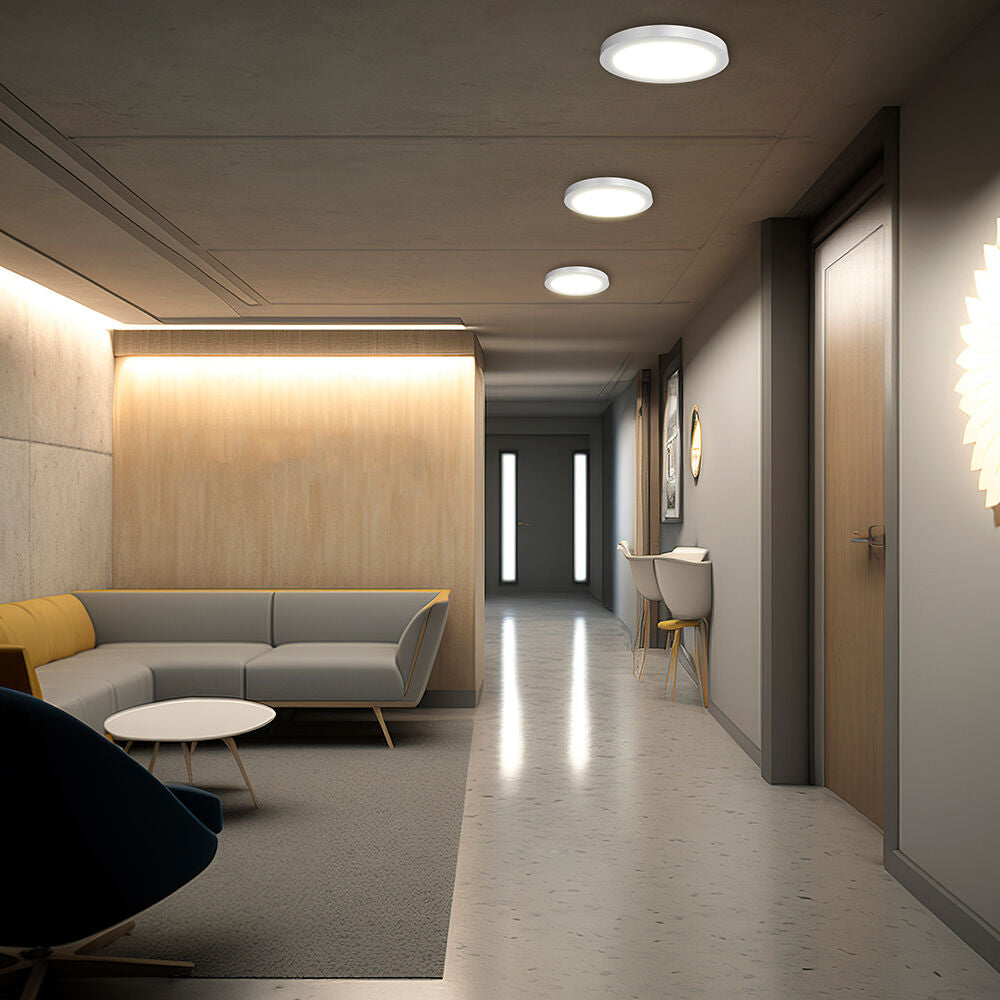 Spot LED 18W CCT Rotund Alb / ⌀231mm / Aplicat IP40