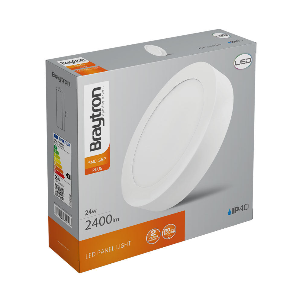 Spot LED 24W Rotund Alb / ⌀300mm / Aplicat IP40