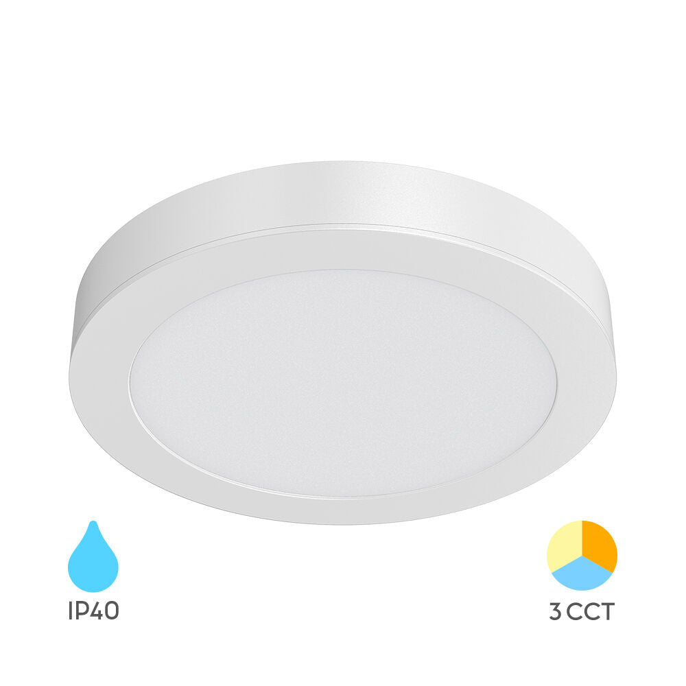 Spot LED 24W CCT Rotund Alb / ⌀300mm / Aplicat IP40