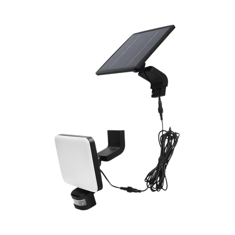 Aplica LED 15W Black cu Panou Solar si Senzor, CCT, 1500lm, IP54 Exterior
