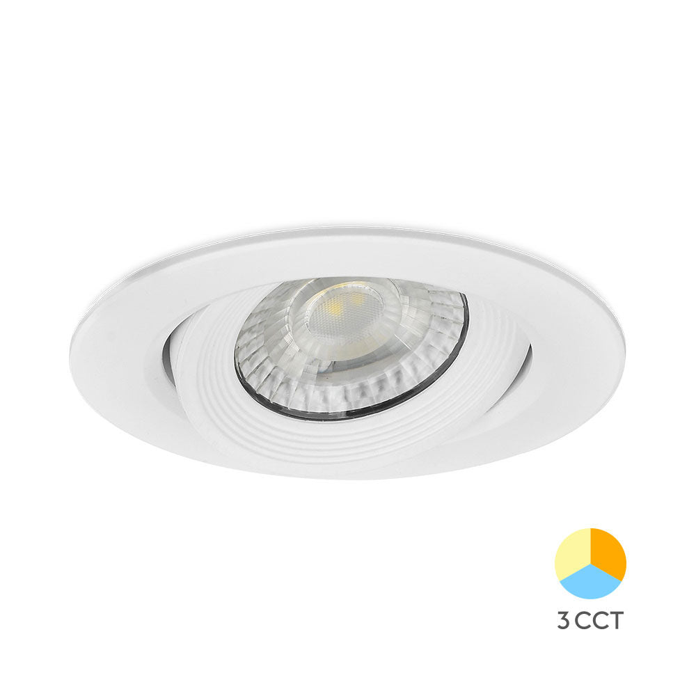 Spot LED Incastrabil Rotund Fascicul Reglabil Alb cu 3 Lumini ⌀11.2CM