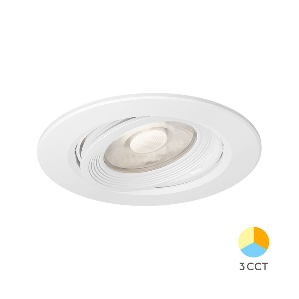 Spot LED Incastrabil Rotund Fascicul Reglabil Alb cu 3 Lumini ⌀9CM
