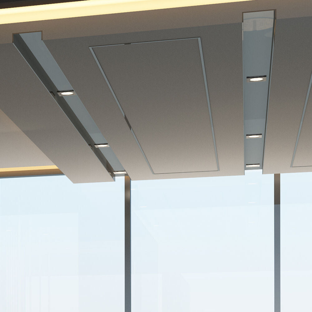 Spot LED Incastrabil Patrat Fascicul Reglabil Alb Lumina Rece 9x9CM