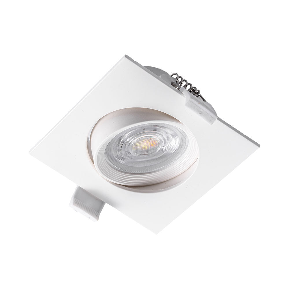 Spot LED Incastrabil Patrat Fascicul Reglabil Alb Dimabil cu 3 Lumini 8.5x8.5CM
