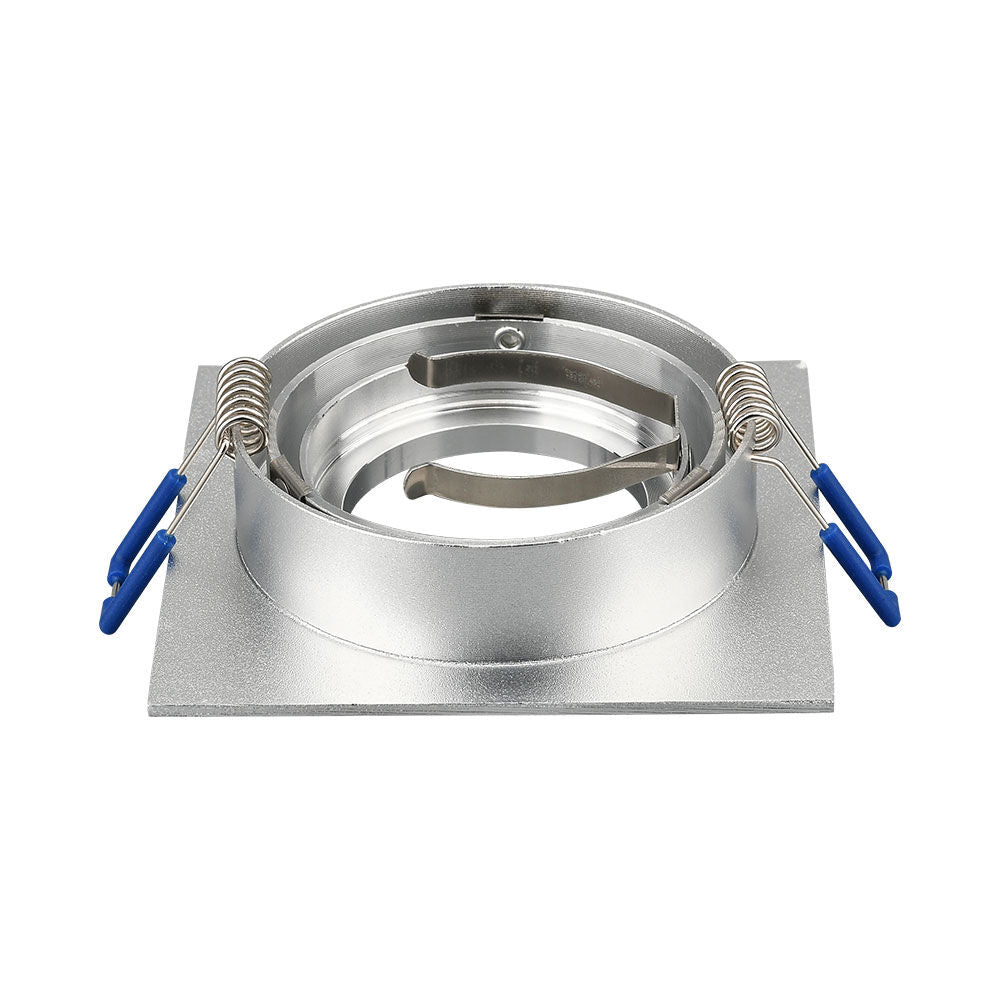 Spot Incastrat Patrat Fascicul Reglabil Argintiu Dulie MR16 L92xH25mm