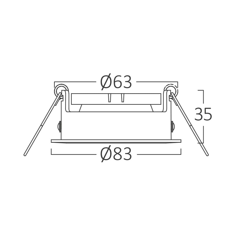 Spot Incastrat Rotund Negru Dulie MR16 Ø83x35mm