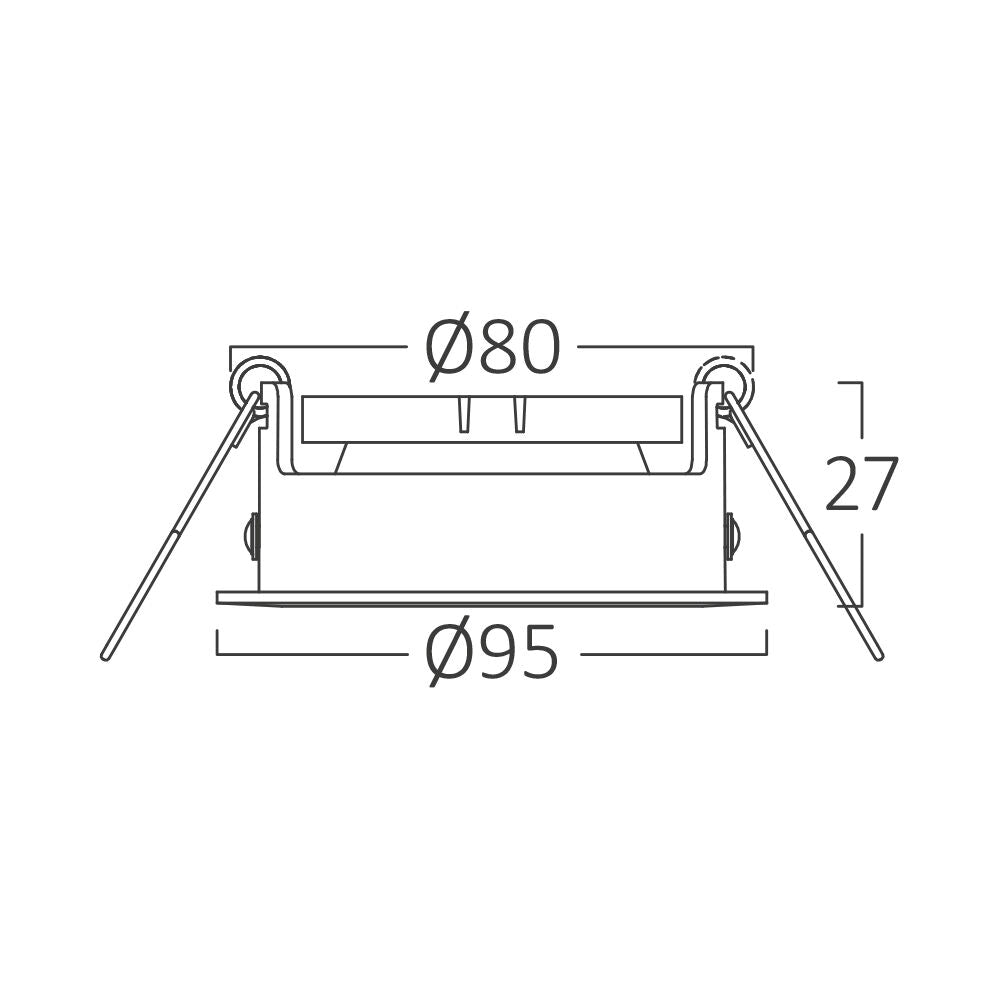 Spot Incastrat Rotund Fascicul Reglabil Alb Dulie MR16 Ø95x27mm