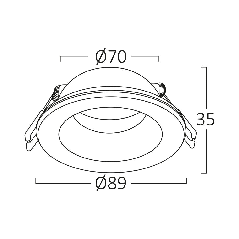 Spot Incastrat Rotund IP54 Alb Dulie MR16 Ø83x38mm