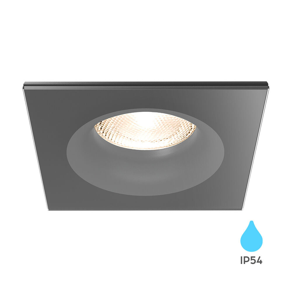 Spot Incastrat Patrat IP54 Negru Dulie MR16 L84xH38mm