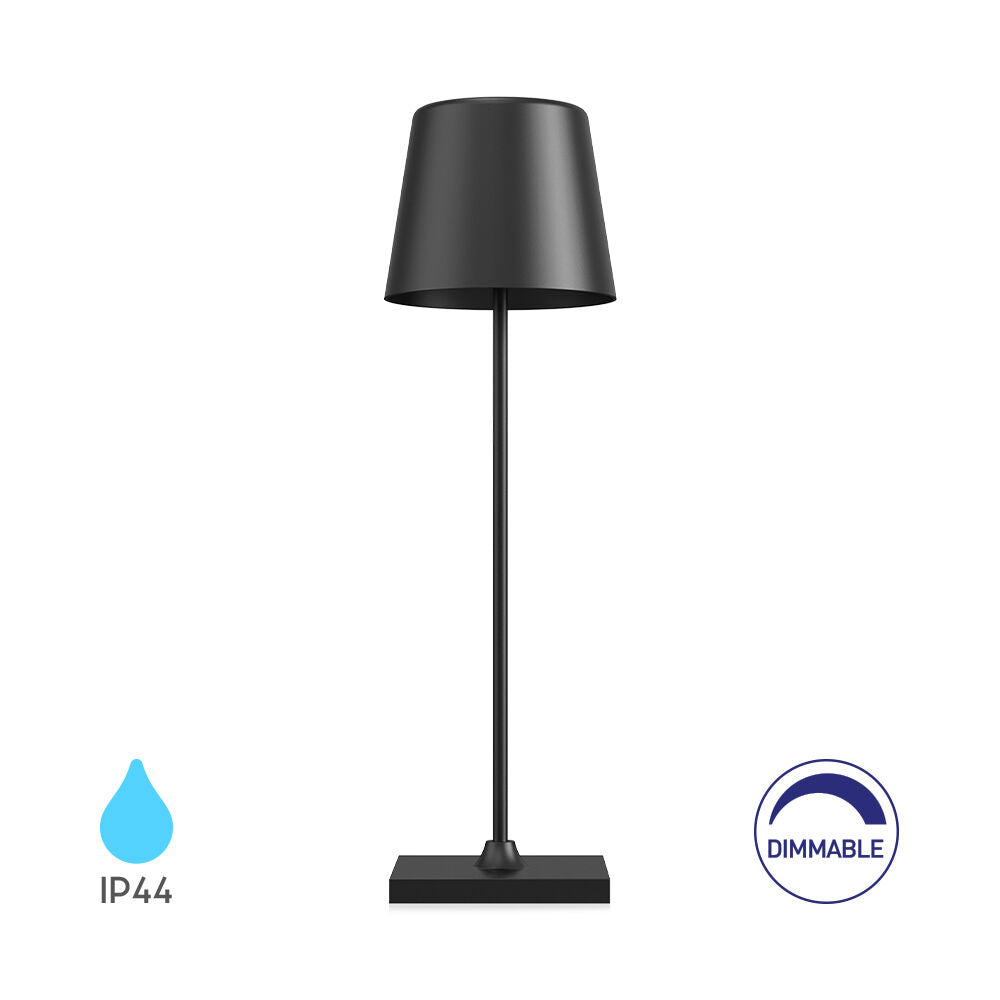 Veioza LED Decorativa Neagra Dimabila Lumina Calda 37CM IP44