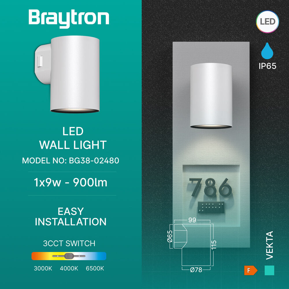 Aplica LED IP65 White cu 3 Lumini 11.5CM