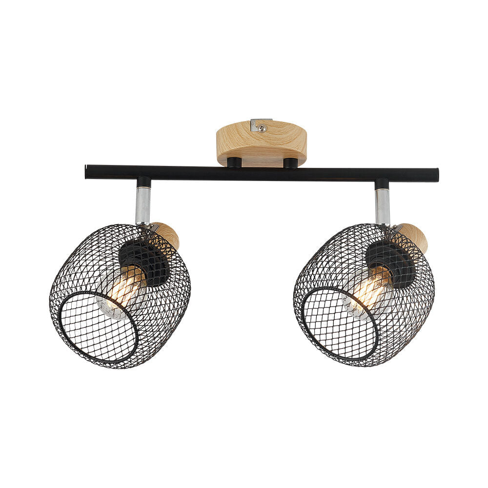 Lustra BEKA cu 2 Spoturi Reglabile Black & Brown