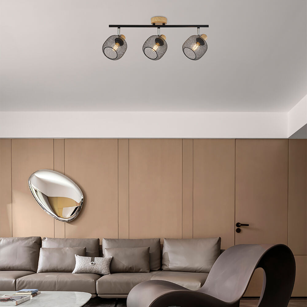 Lustra BEKA cu 3 Spoturi Reglabile Black & Brown