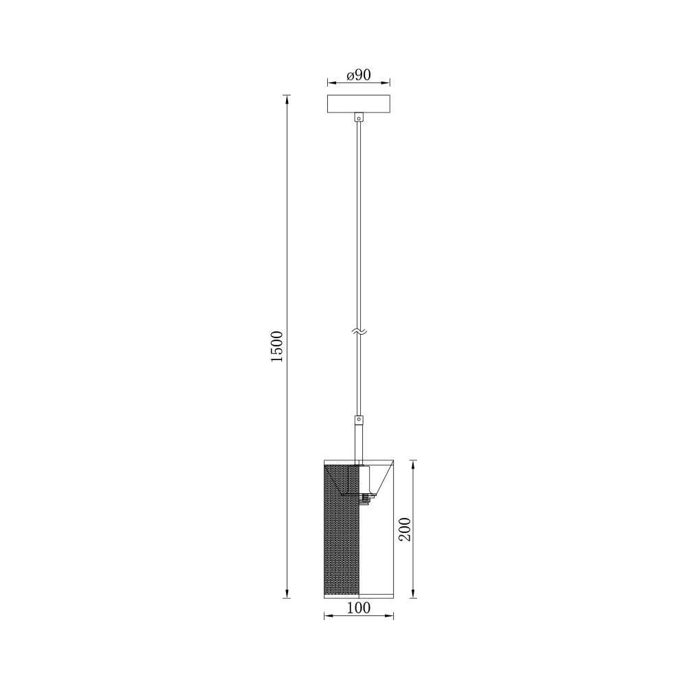 Pendul Negru Tronson 1xE14
