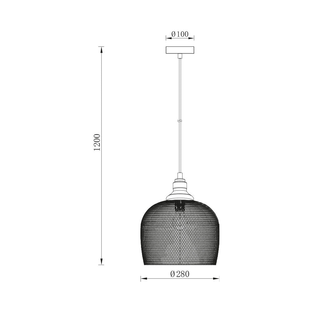 Pendul BRAY Black 1xE27