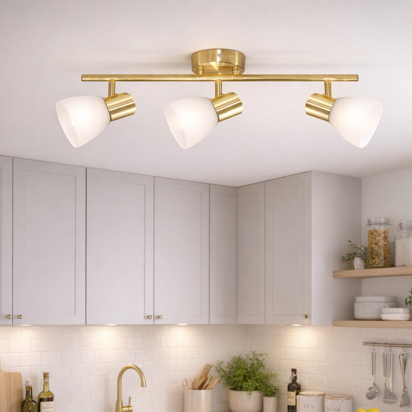 Lustra Jota Gold Premium cu 3 Spoturi Reglabile
