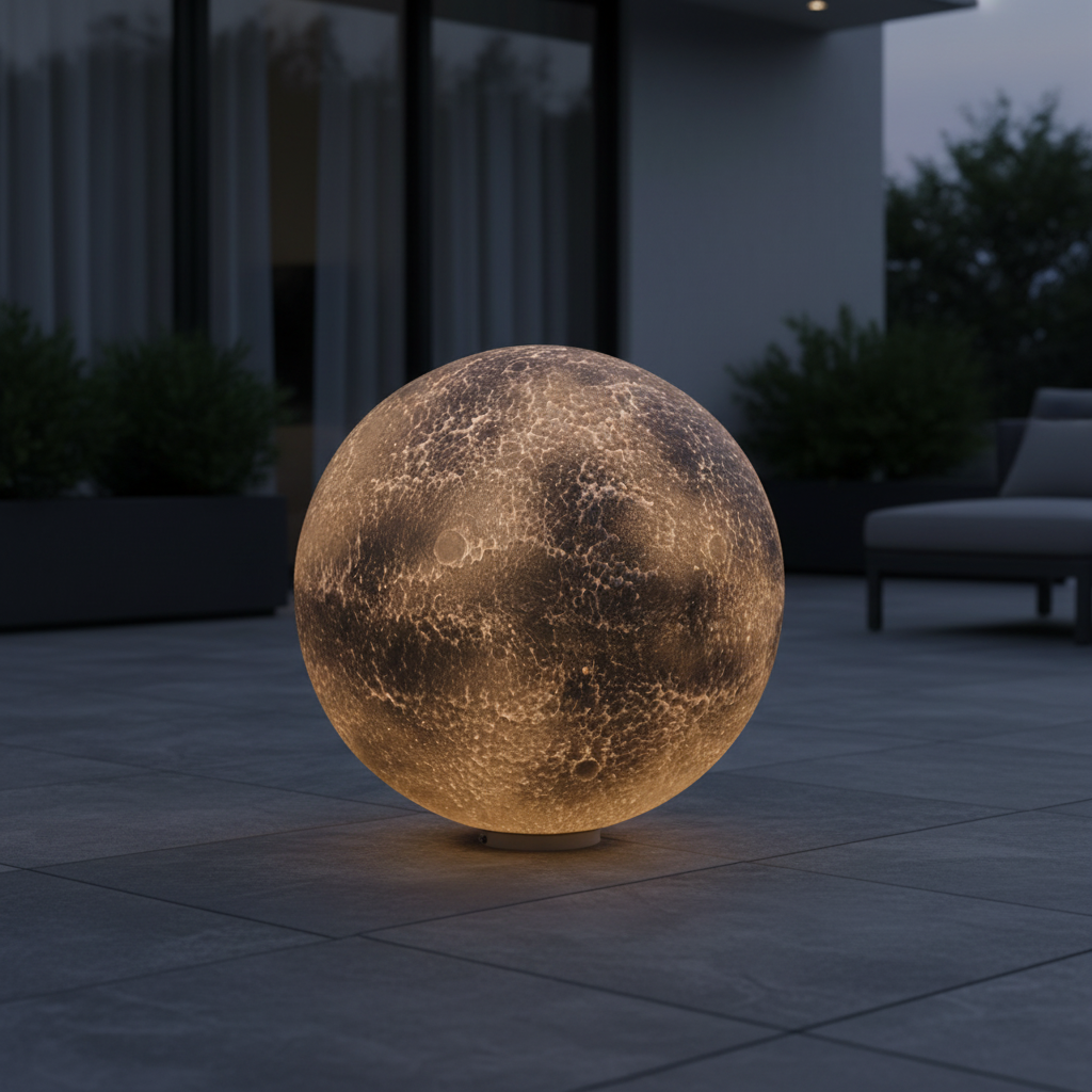 Felinar Glob BLACKGLOW 80cm, 3 Lumini, Premium
