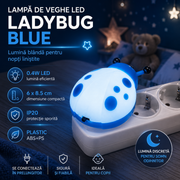 Lampa de veghe LED LADYBUG 0.4W Blue
