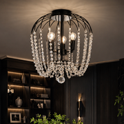 Lustra ARABELLA Neagra 3xE14 cu Cristal K9
