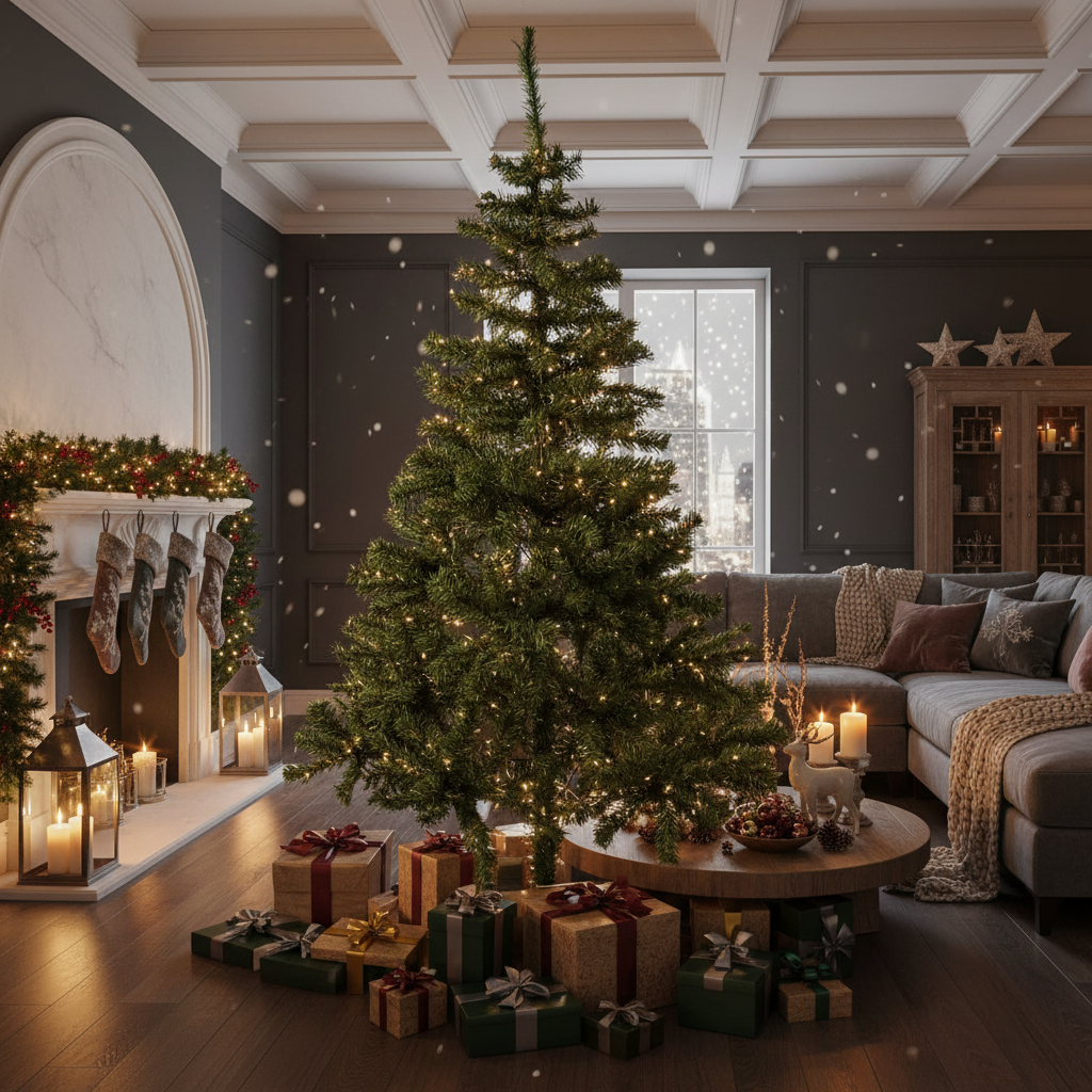 Brad Artificial de Craciun 210cm Suport Metalic - CA-9