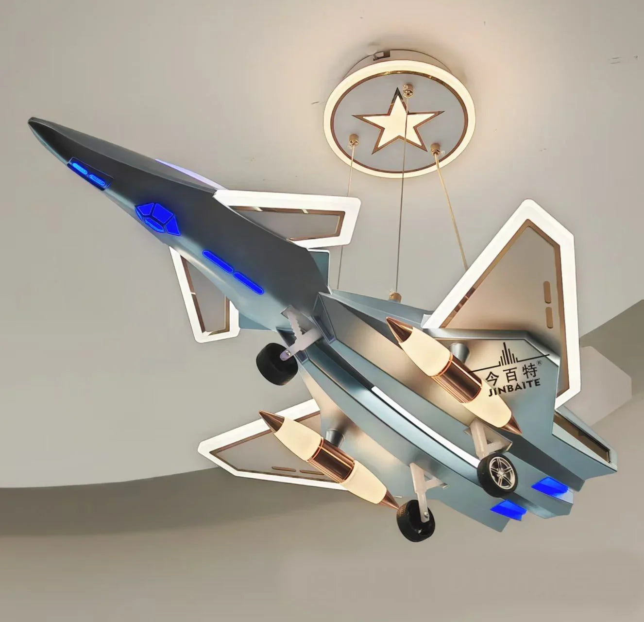 Lustra LED Kids Air Patrol Albastru Spatial Echivalent 800W