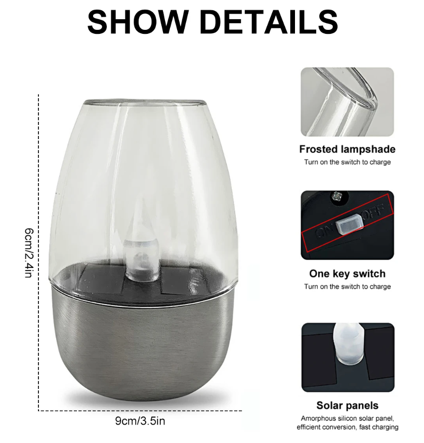 Lampa LED Solara Stil Lumanare GLOWLY 100mAh