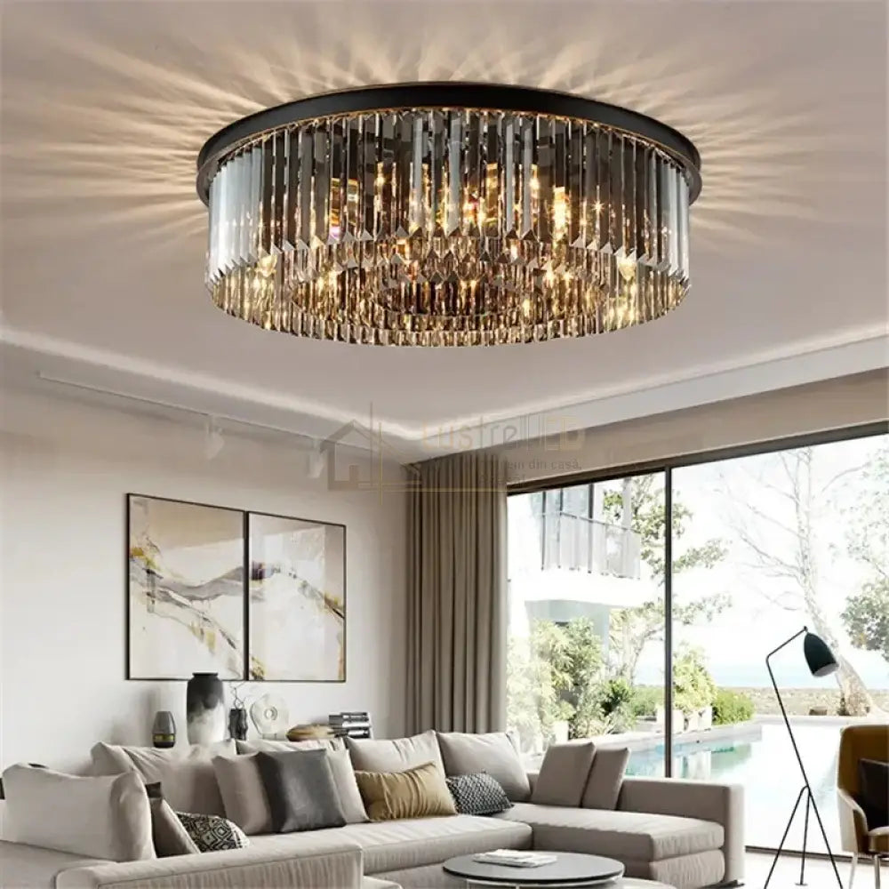 Candelabru Aplicat Cristal Dark Luxury 100CM / NEAGRA / CRISTAL Chandeliers Crystal