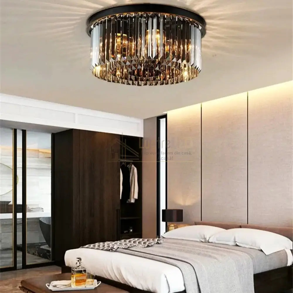 Candelabru Aplicat Cristal Dark Luxury 40CM / NEAGRA / CRISTAL Chandeliers Crystal
