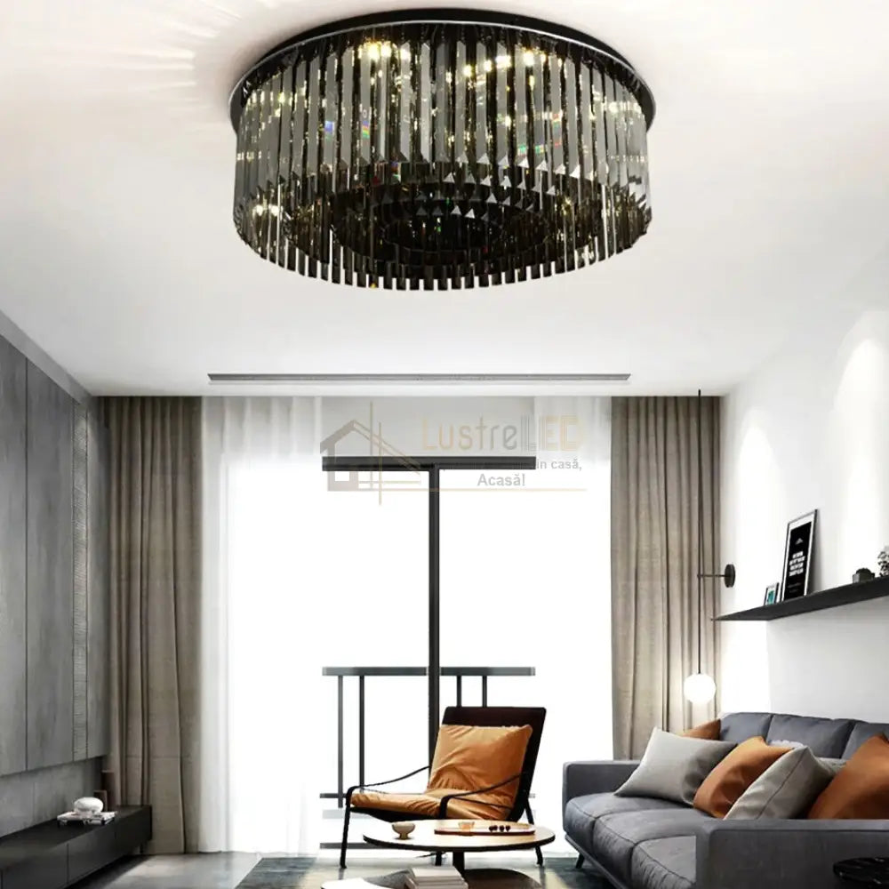 Candelabru Aplicat Cristal Dark Luxury 60CM / NEAGRA / CRISTAL Chandeliers Crystal