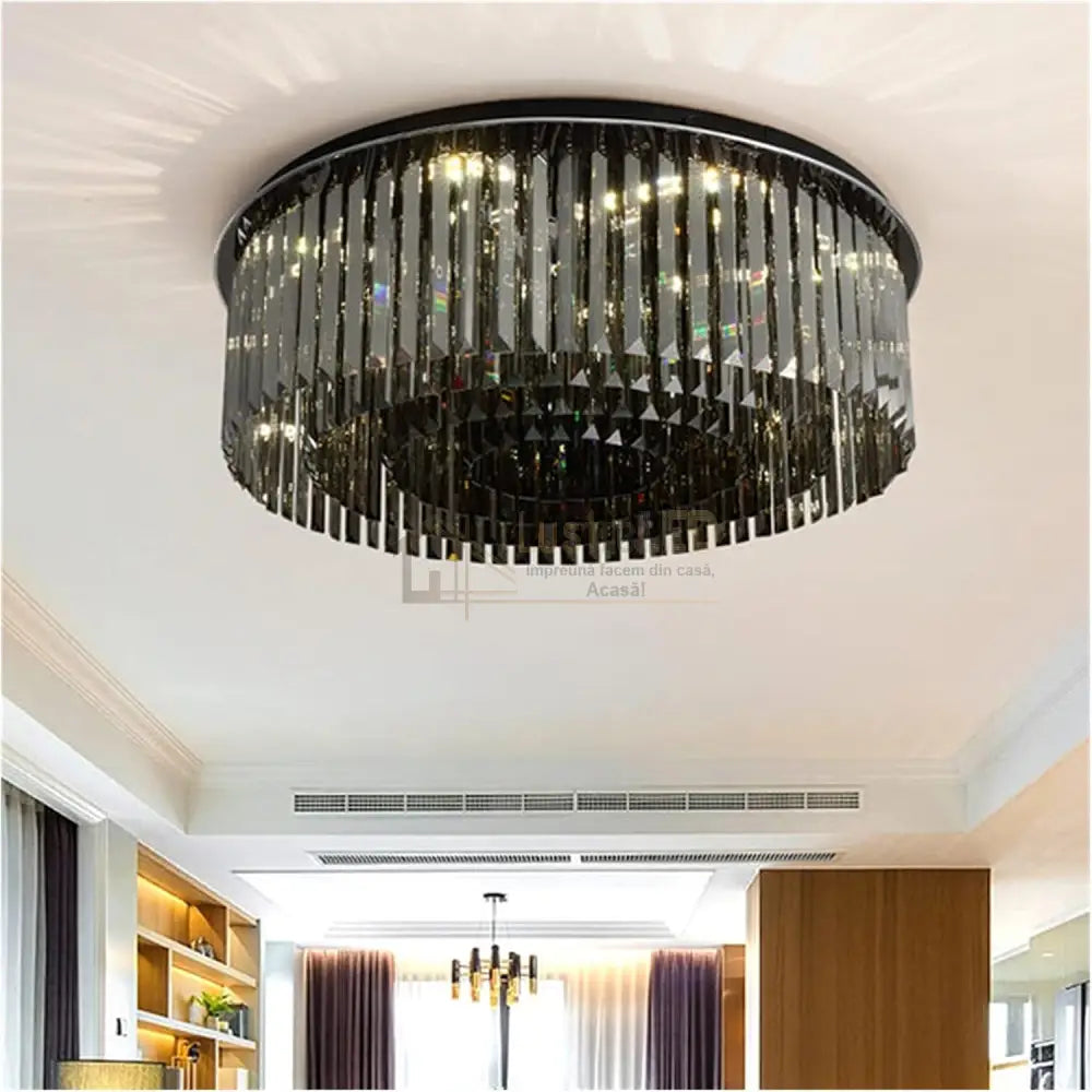 Candelabru Aplicat Cristal Dark Luxury 80CM / NEAGRA / CRISTAL Chandeliers Crystal