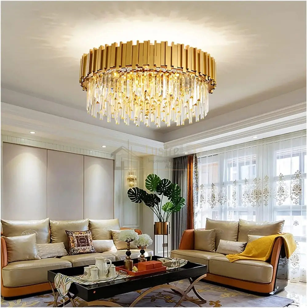 Candelabru Aplicat Cristal GLORY GOLD GRANDE 750mm lustreled.ro