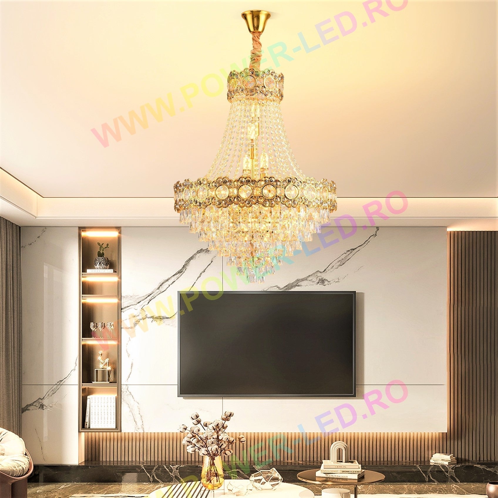 Candelabru Cristal Auriu SULEYMAN Resigilat R3