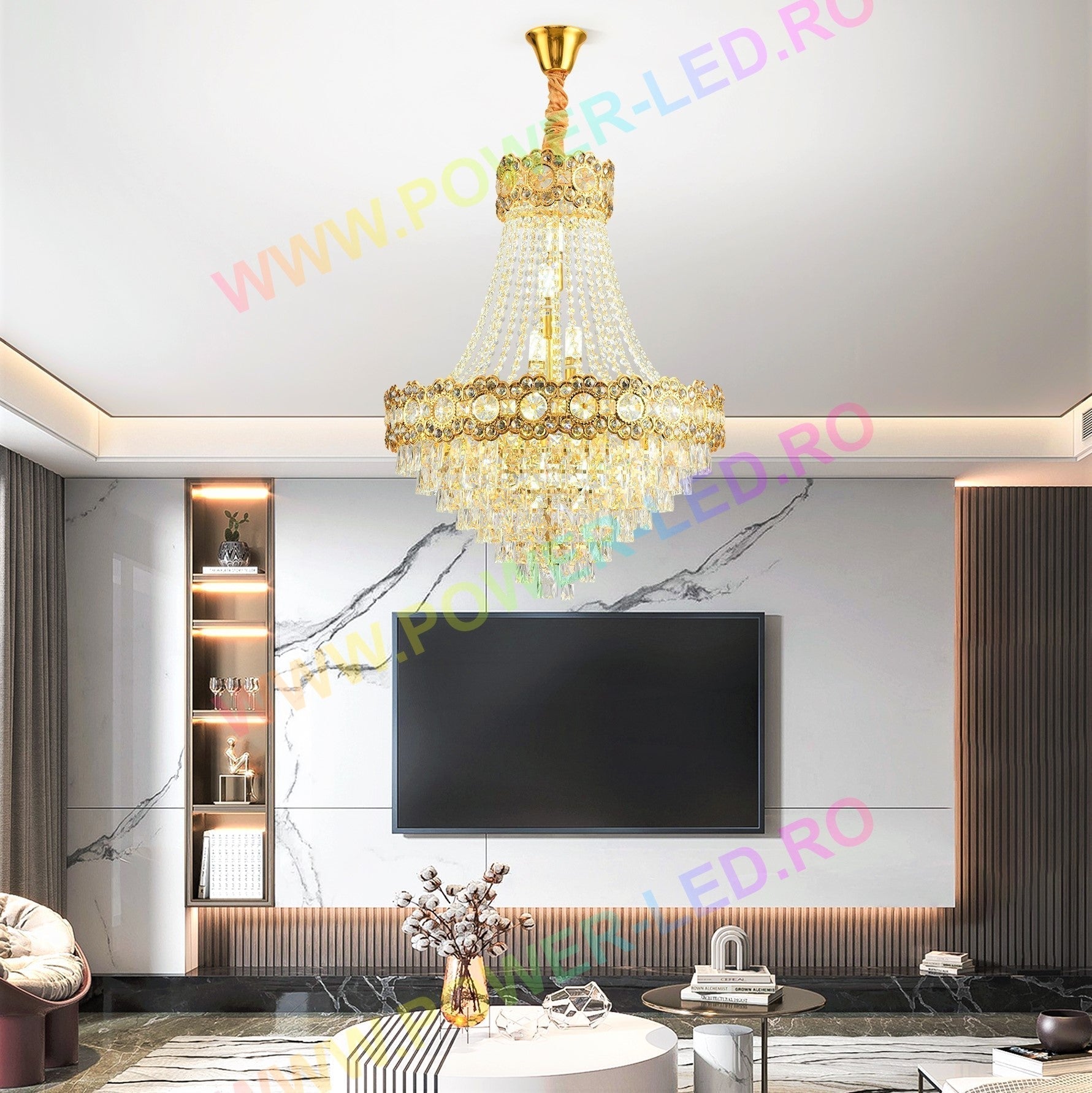 Candelabru Cristal Auriu SULEYMAN Resigilat R3