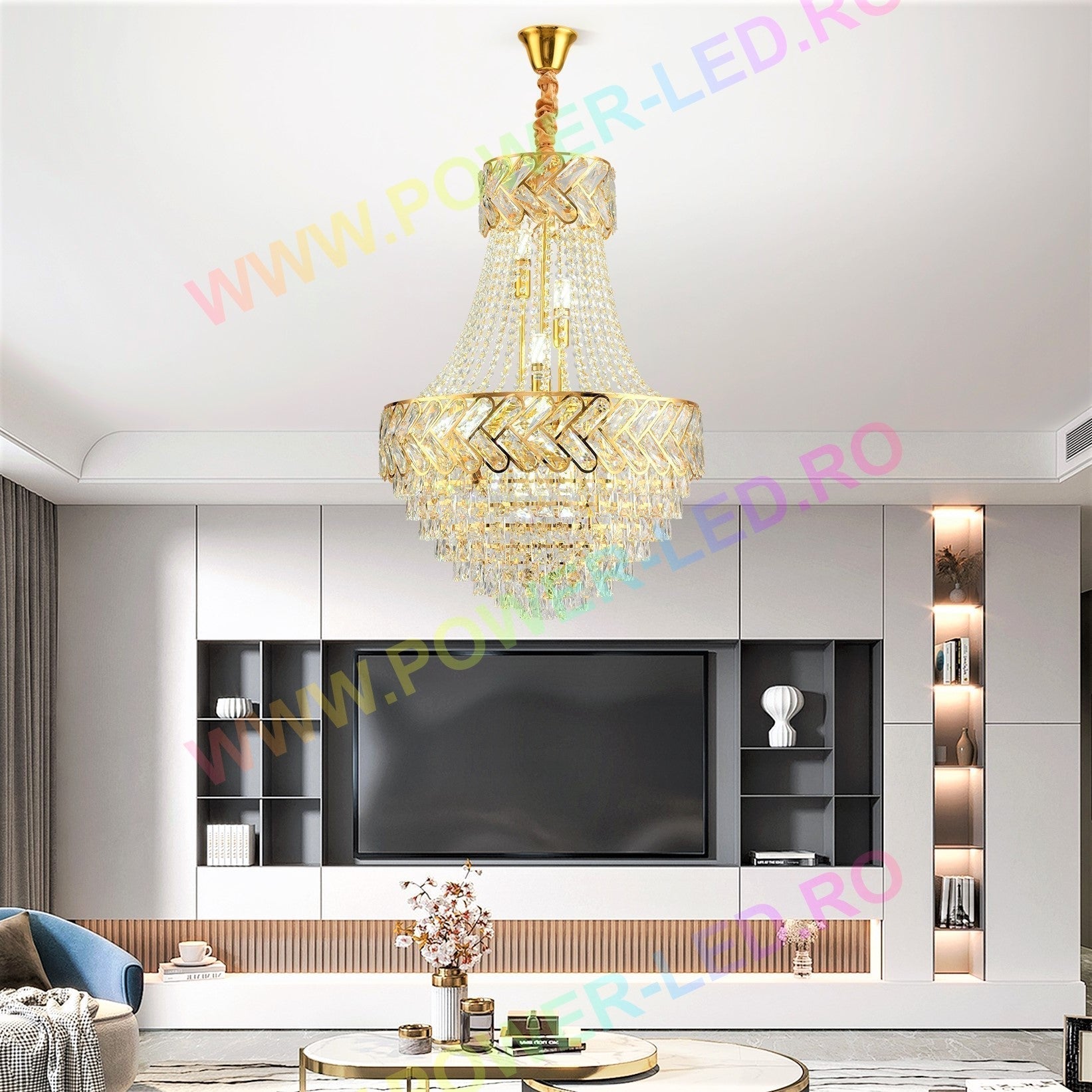 Candelabru Cristal Auriu LONNA