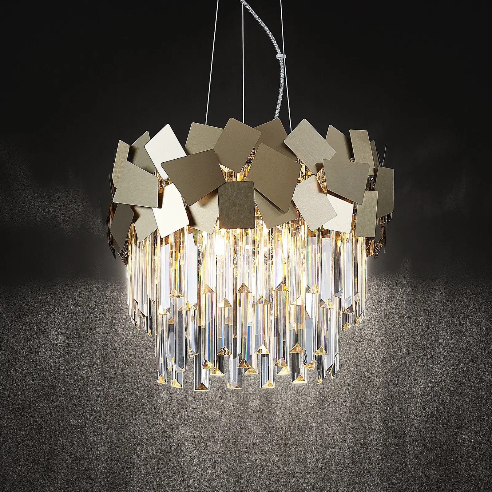 Candelabru Cristal Modern Troy Golden Mate