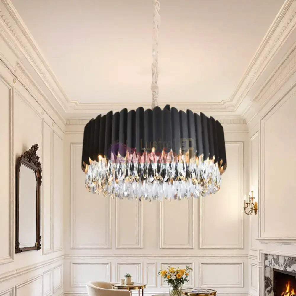 Candelabru Cristal 8xE14 Black Extravaganza lustreled.ro