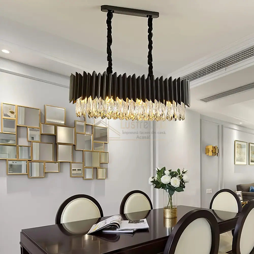 Candelabru Cristal Black Extravaganza 80x35cm NEAGRA / 80X35CM / CRISTAL Chandeliers Crystal
