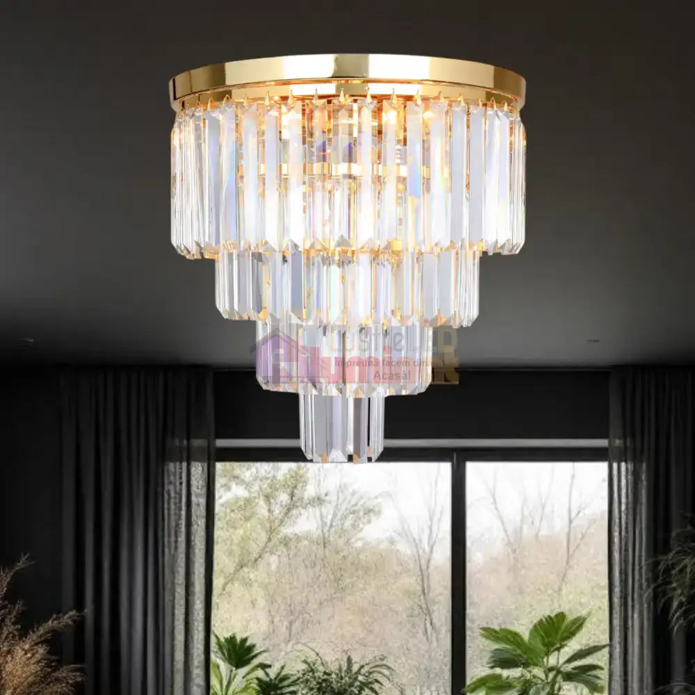 Candelabru Cristal Aplicat AMEDEO Gold Premium lustreled.ro