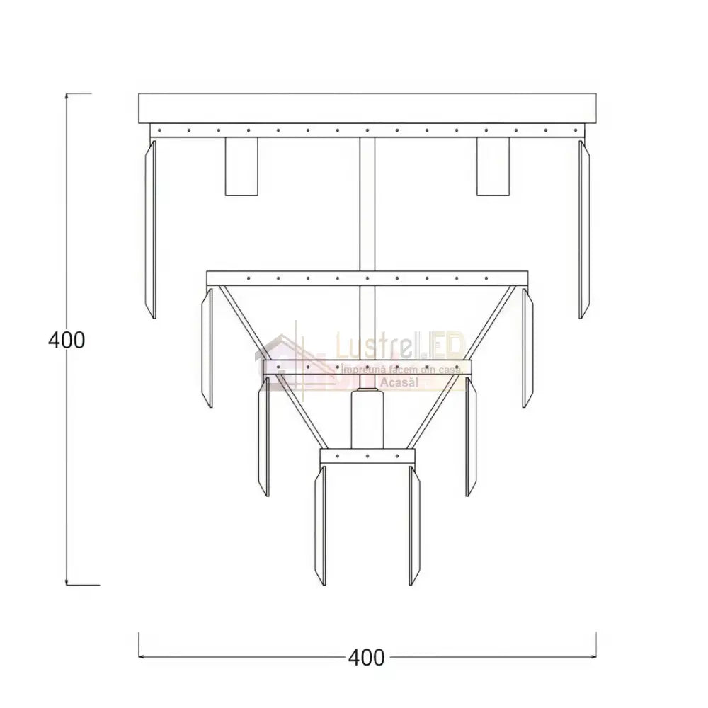 Lustra Cristal 5xE14 Volux ALB + AURIU / CRISTAL / 30CM Chandeliers Crystal