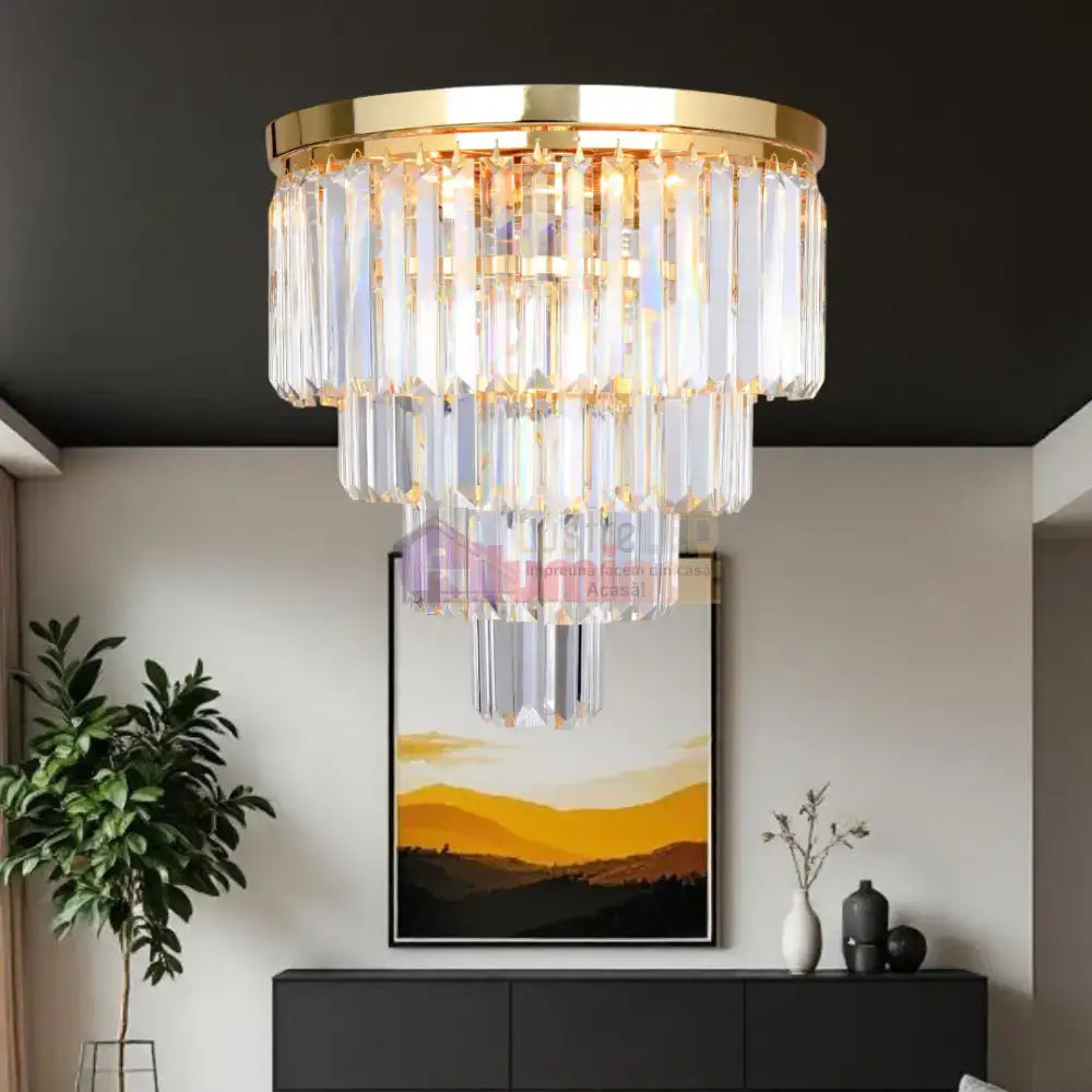 Candelabru Cristal Aplicat AMEDEO Gold Premium lustreled.ro