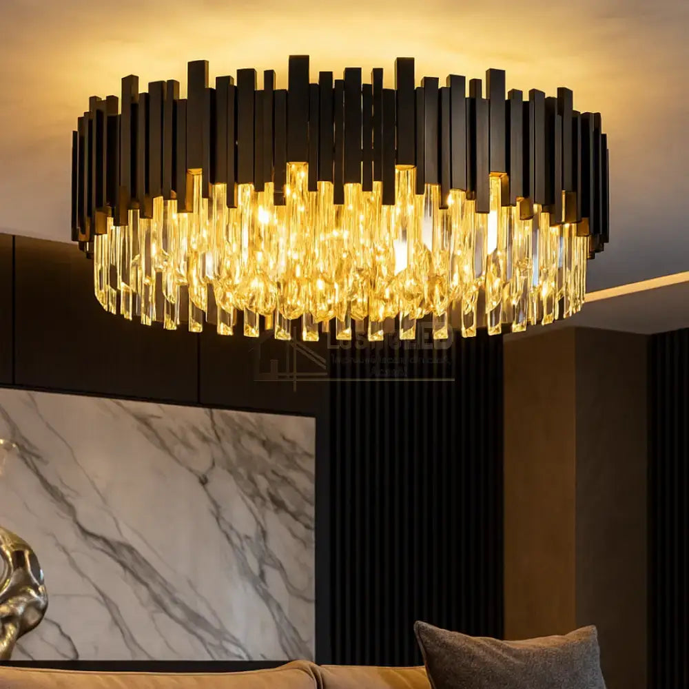 Candelabru Cristal Aplicat Black Widow Luxury lustreled.ro