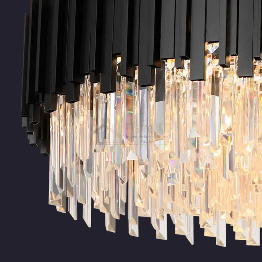 Candelabru Cristal Aplicat Black Widow Luxury lustreled.ro