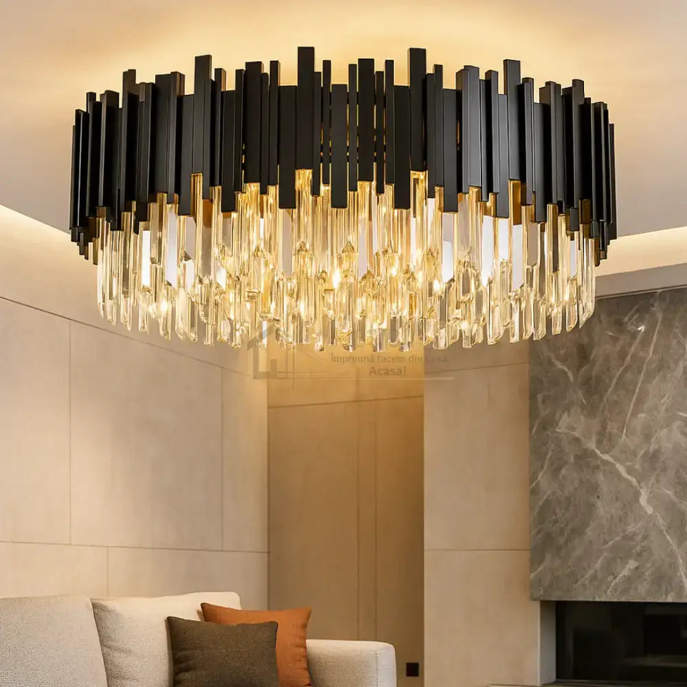 Candelabru Cristal Aplicat Black Widow Luxury lustreled.ro