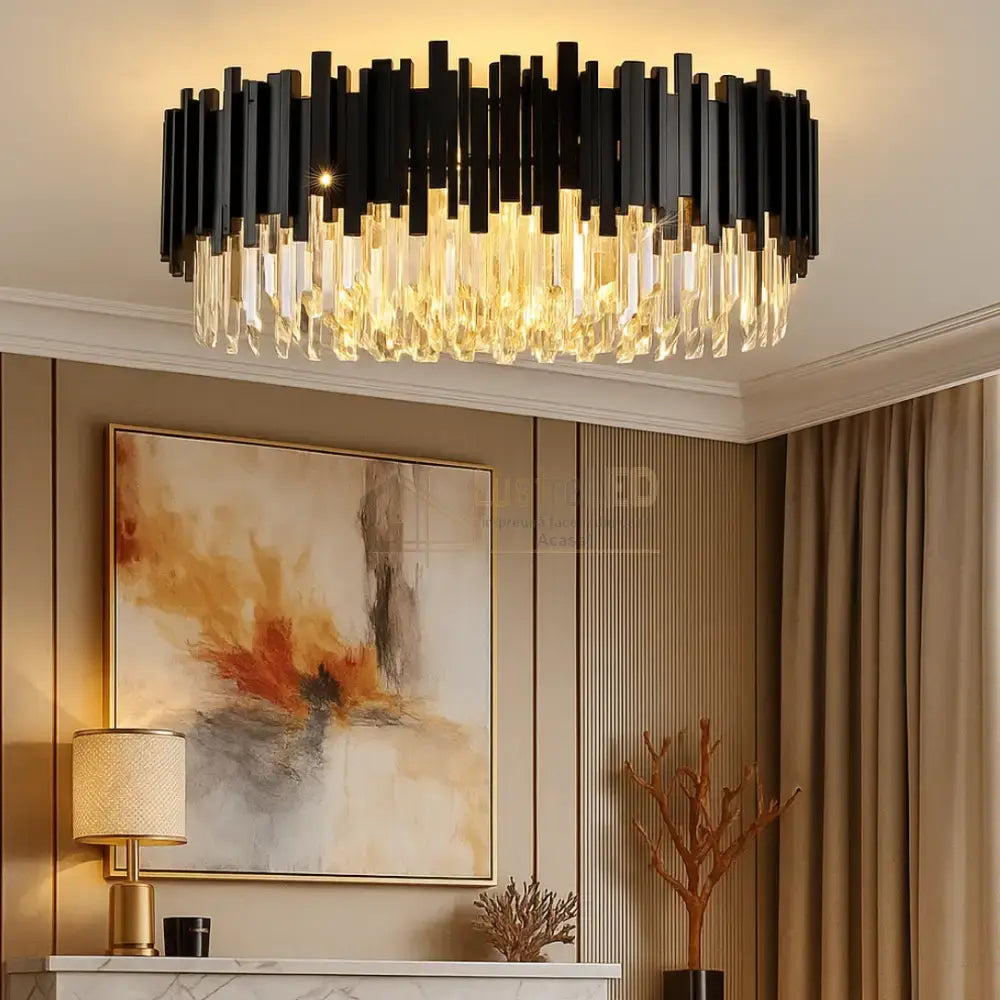 Candelabru Cristal Aplicat Black Widow Luxury lustreled.ro