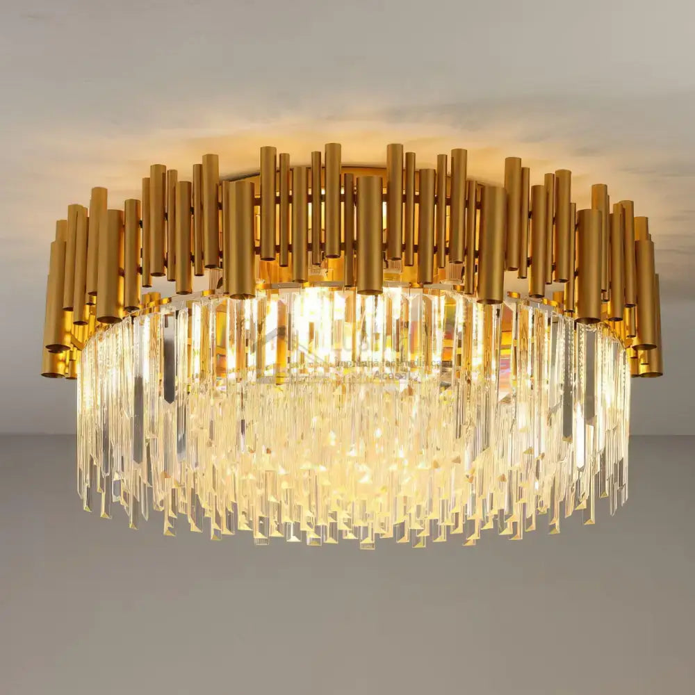 Lustra Cristal GOLD 5 Dimensiuni lustreled.ro